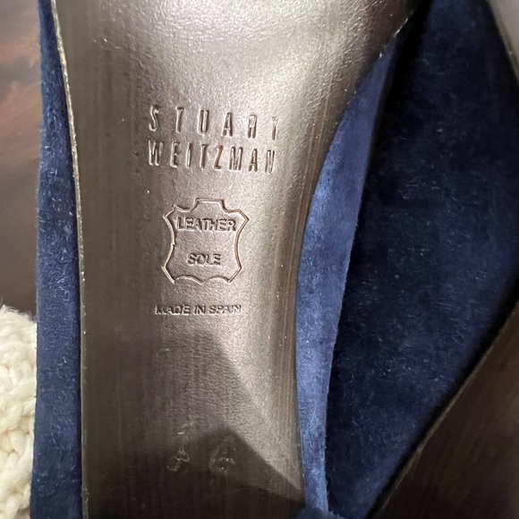 Stuart Weitzman Navy Blue Flats - Picture 5 of 7